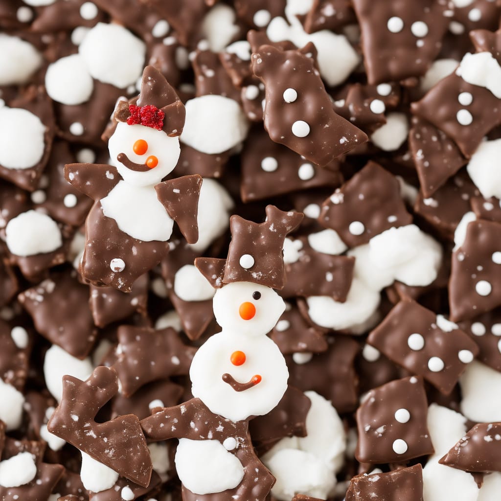 Reindeer & Snowman Chocolate Bark