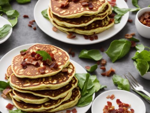 Ricotta Hot Cakes with Crispy Bacon & Mixed Leaves