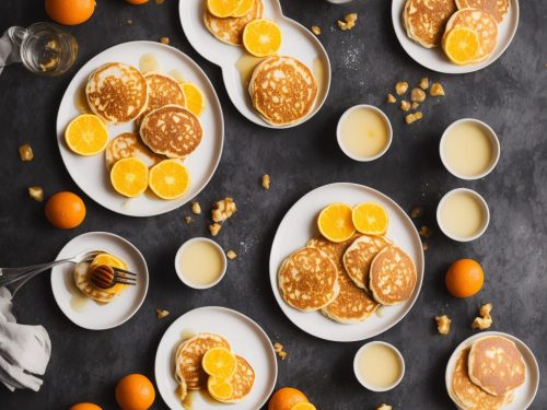 Ricotta Pancakes with Oranges & Honey