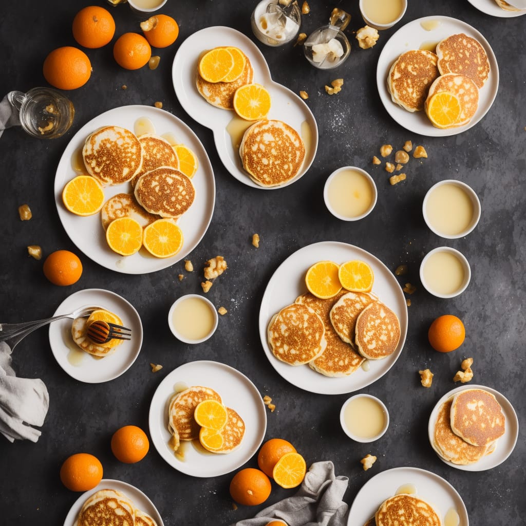 Ricotta Pancakes with Oranges & Honey