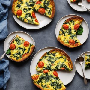 Ricotta, Tomato & Spinach Frittata