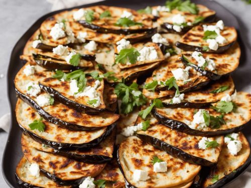 Roast Aubergine with Goat's Cheese & Toasted Flatbread