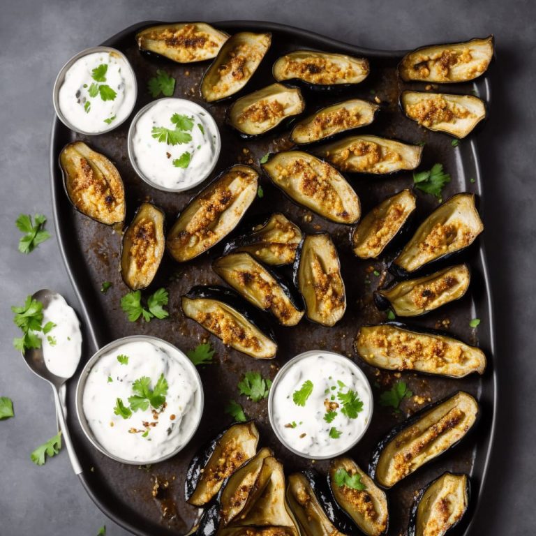 Roast Aubergines with Yogurt & Harissa Recipe