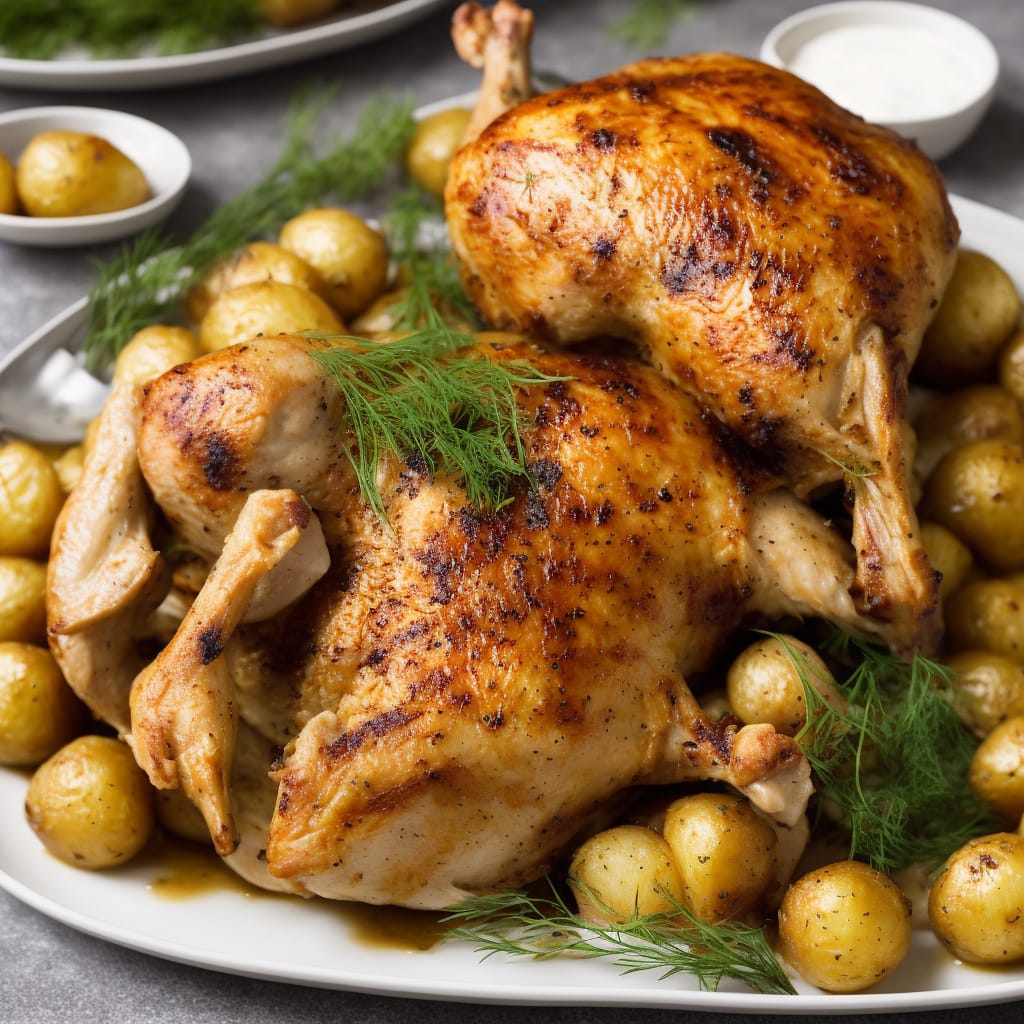 Roast Chicken with Dill & Potatoes