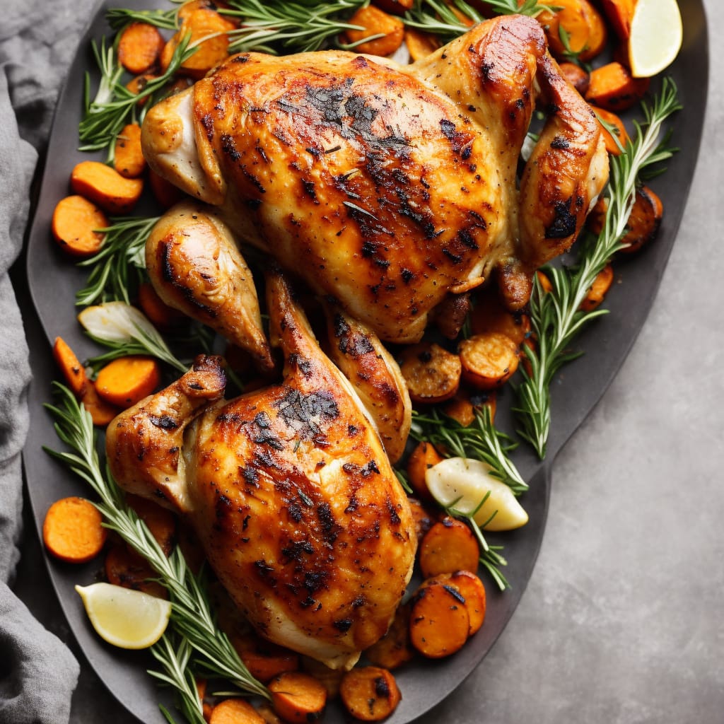 Roast Chicken with Garlic & Rosemary Root Veg Recipe | Recipes.net