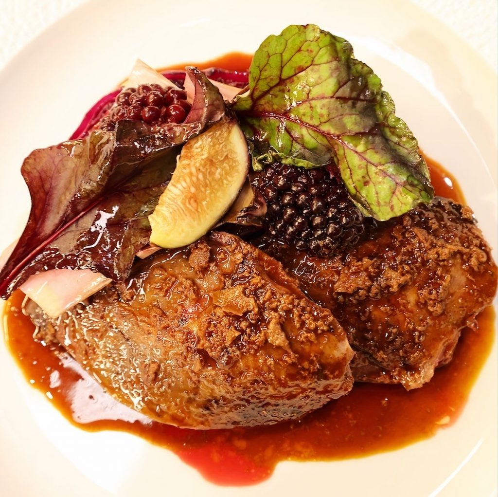 Roast Grouse with Red Wine Gravy