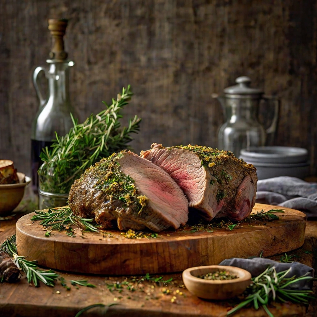 Roast Lamb with Spring Herb Crumbs