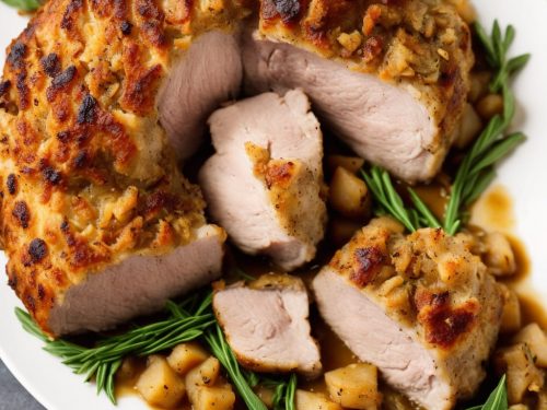 Roast Loin of Pork with Sage & Onion Stuffing & Gravy