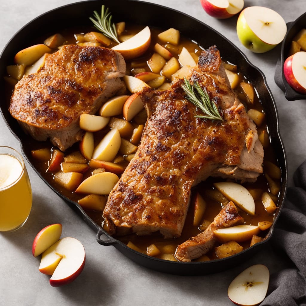 Roast Pork with Apples, Cider Vinegar & Rosemary