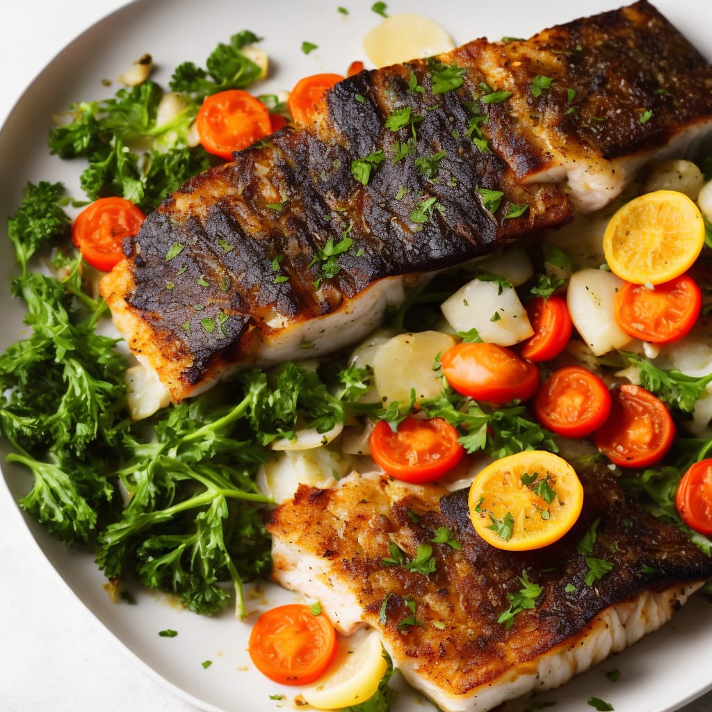 Roast Sea Bass And Vegetable Traybake Recipe