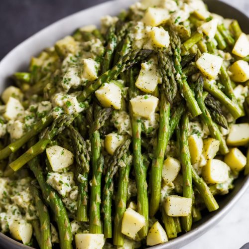 Roasted Asparagus & Smashed New Potato Salad Recipe