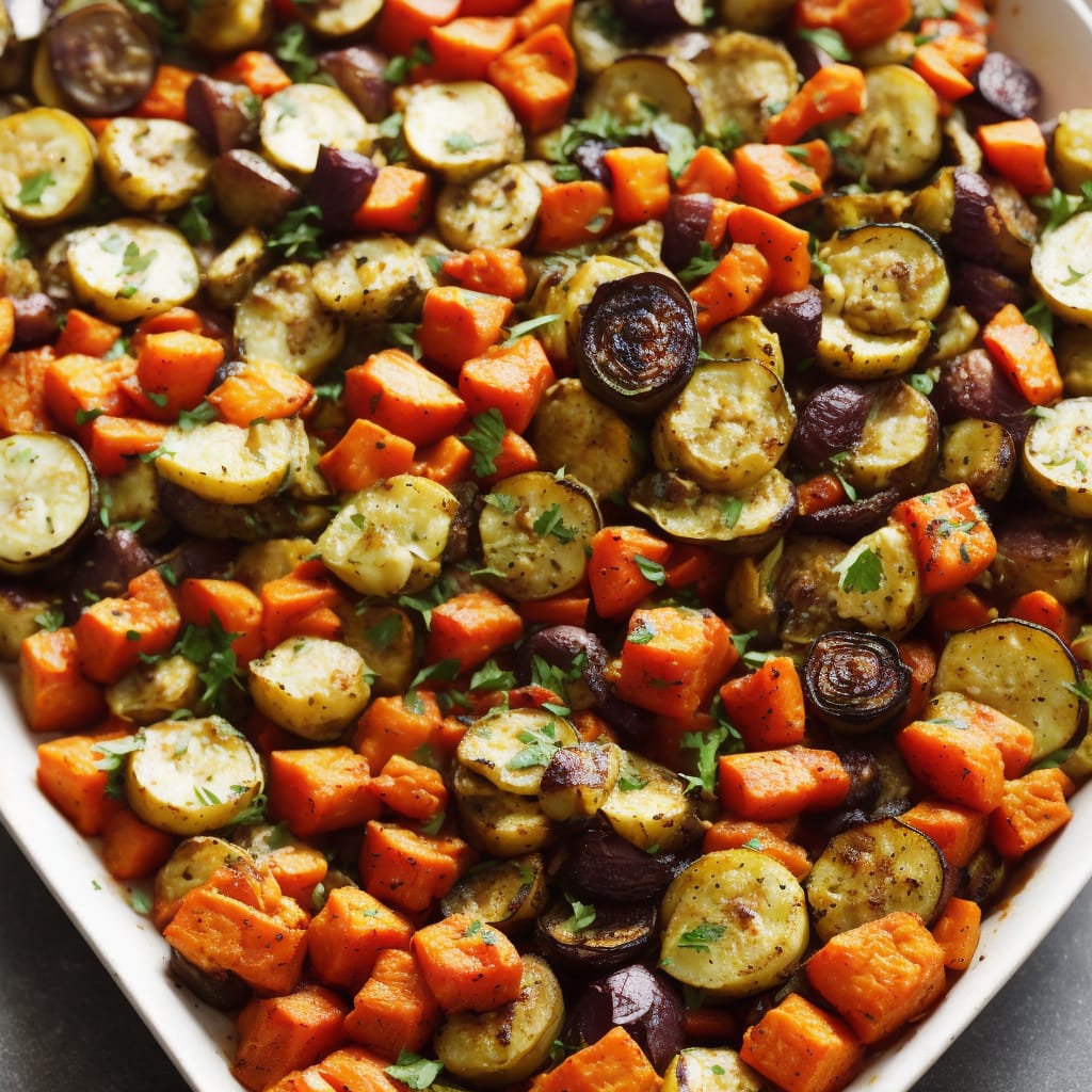 Roasted Autumn Vegetables with Lancashire Cheese