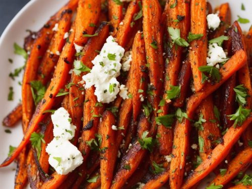 Roasted Carrots with Goat's Cheese & Pomegranate