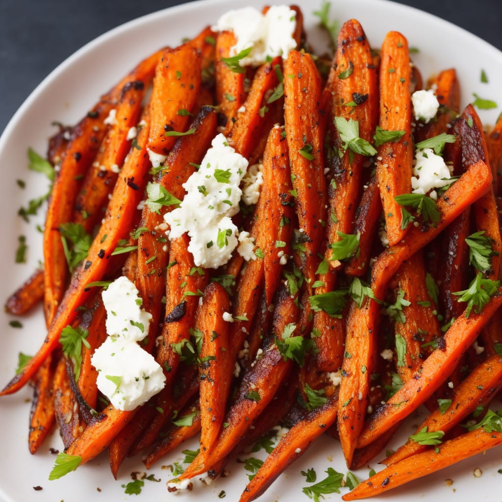 Roasted Carrots with Goat's Cheese & Pomegranate