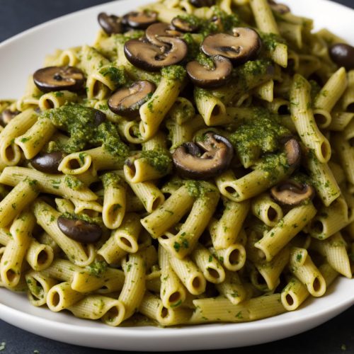 Roasted Chestnut & Herb Pesto Pasta with Mushrooms Recipe