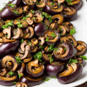 Roasted Eggplant and Mushrooms