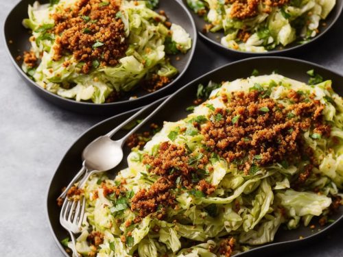 Roasted Hispi Cabbage with Garlic & Chilli Crumb
