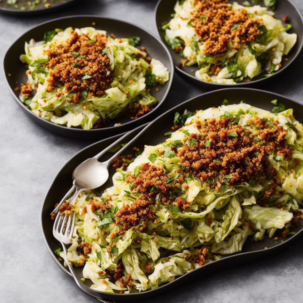 Roasted Hispi Cabbage with Garlic & Chilli Crumb
