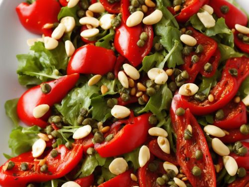 Roasted Pepper Salad with Capers & Pine Nuts