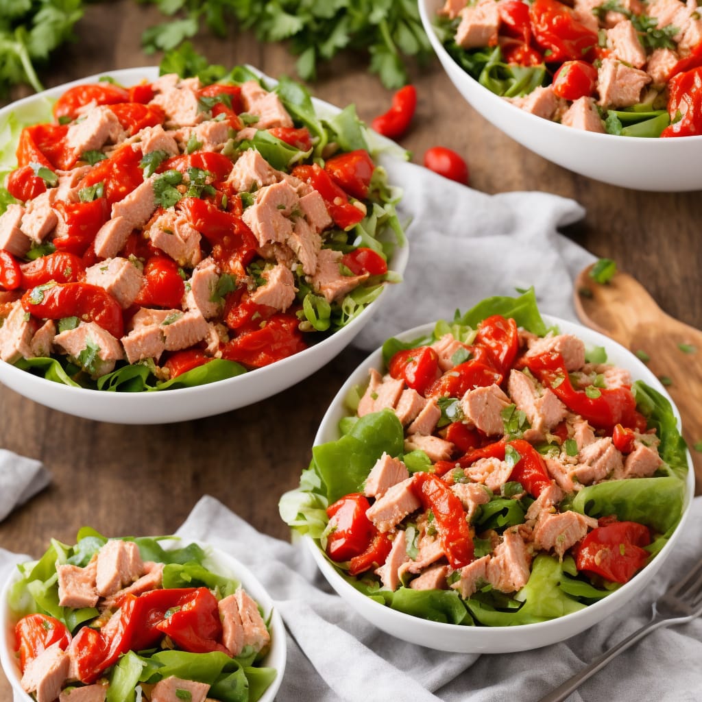 Roasted Red Pepper & Tuna Salad with Sherry Vinegar
