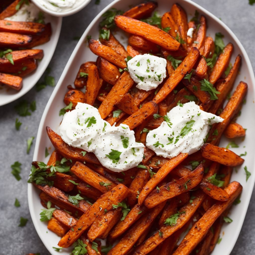 Roasted spiced carrots & labneh