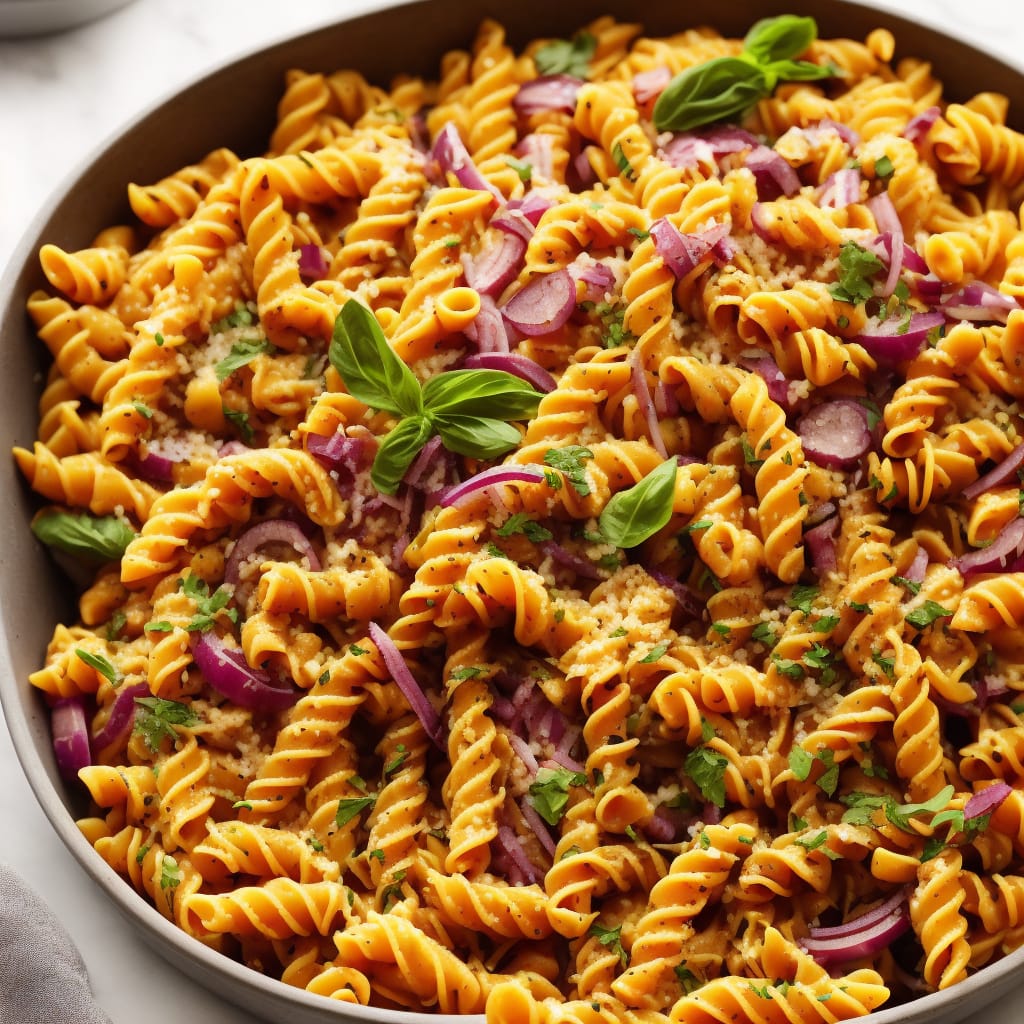Roasted Squash & Red Onion Pasta