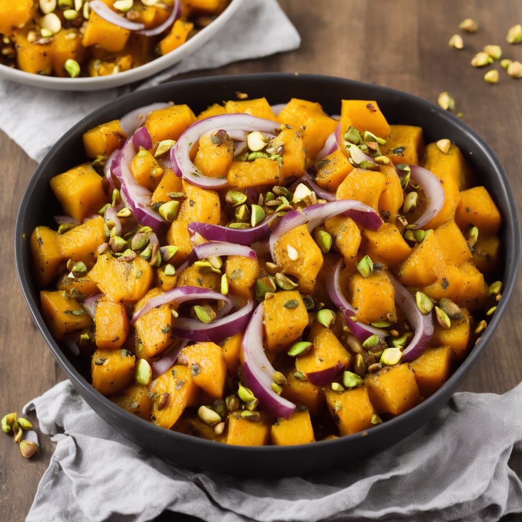 Roasted Squash & Red Onion with Pistachios