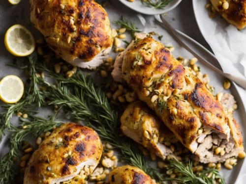 Rolled Turkey Breast with Herby Lemon & Pine Nut Stuffing
