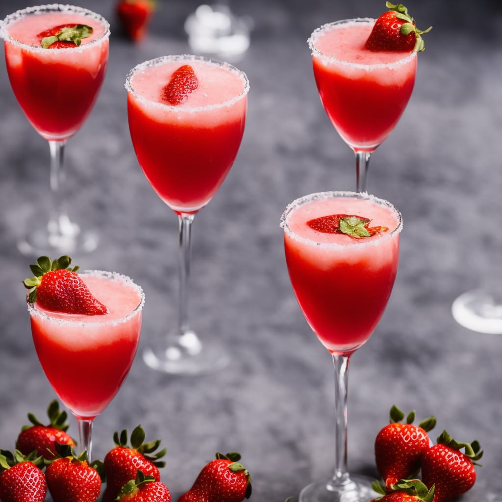 Rose-Scented Strawberry Cocktails