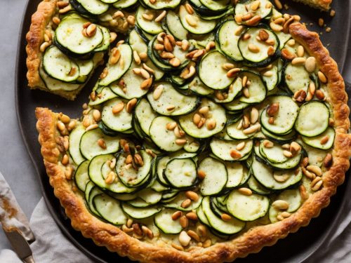 Rustic Courgette, Pine Nut & Ricotta Tart