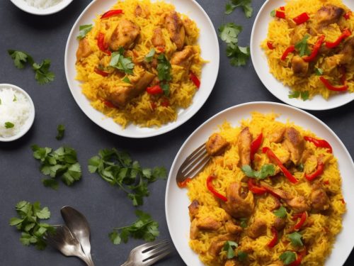 Saffron Rice with Chicken & Peppers