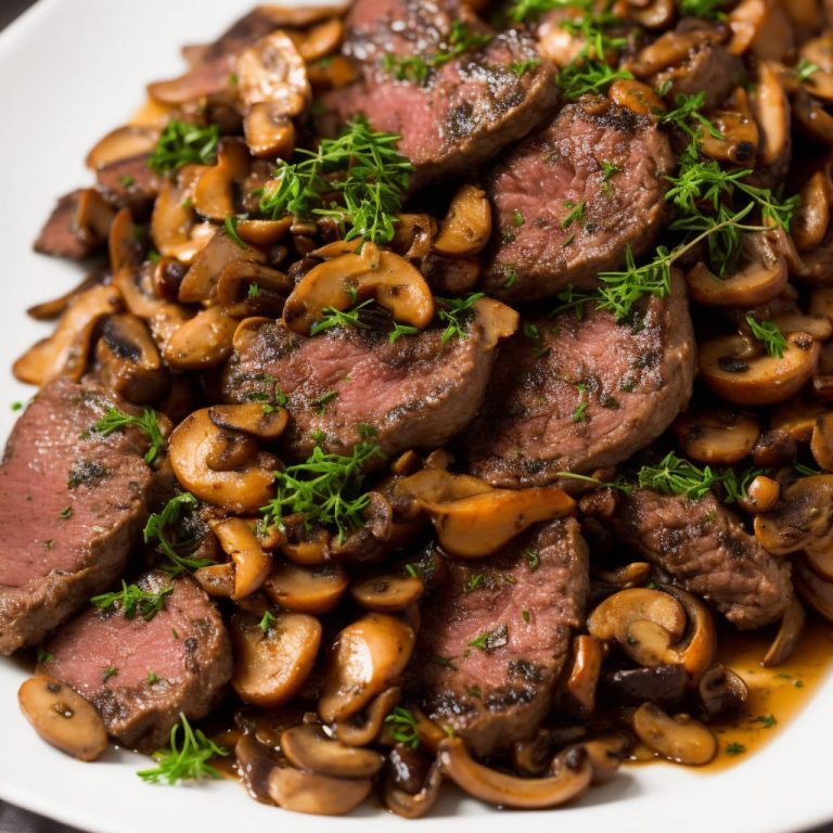 Sage & thyme calves' liver with wild mushrooms & pancetta Recipe