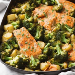 Salmon, Broccoli & Potato Bake