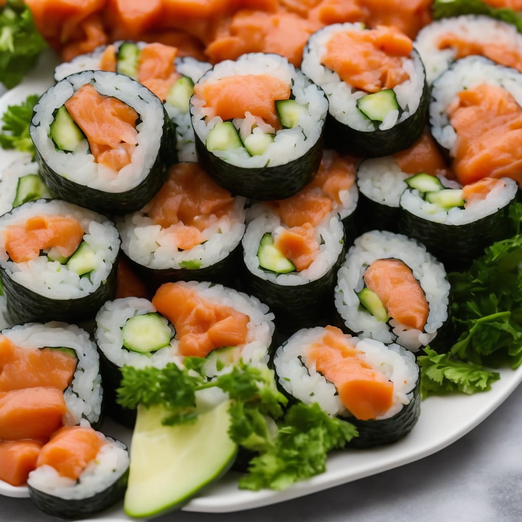 Salmon & Cucumber Sushi Rolls