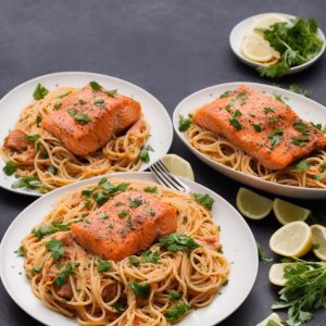 Salmon & Spaghetti Supper in a Parcel
