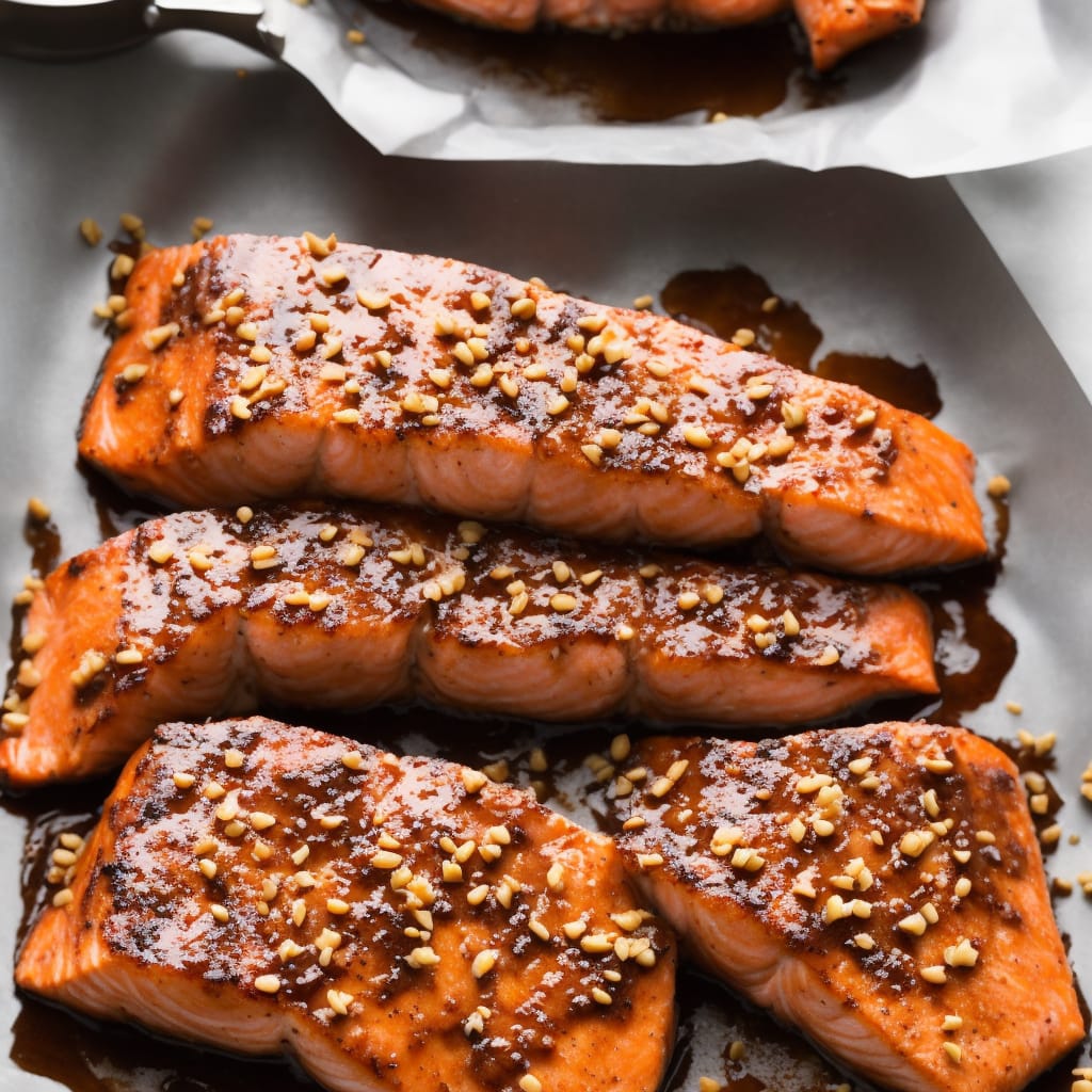 Salmon with Brown Sugar and Bourbon Glaze
