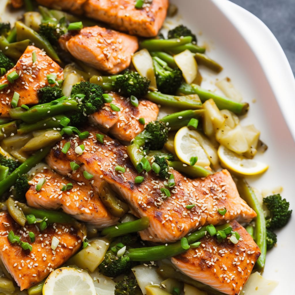 Salmon with Miso Vegetables