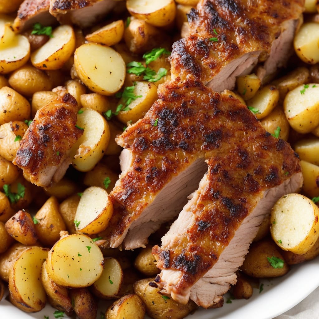 Salt & Vinegar Roast Pork with Potatoes