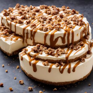 Salted Caramel No-Bake Cheesecake