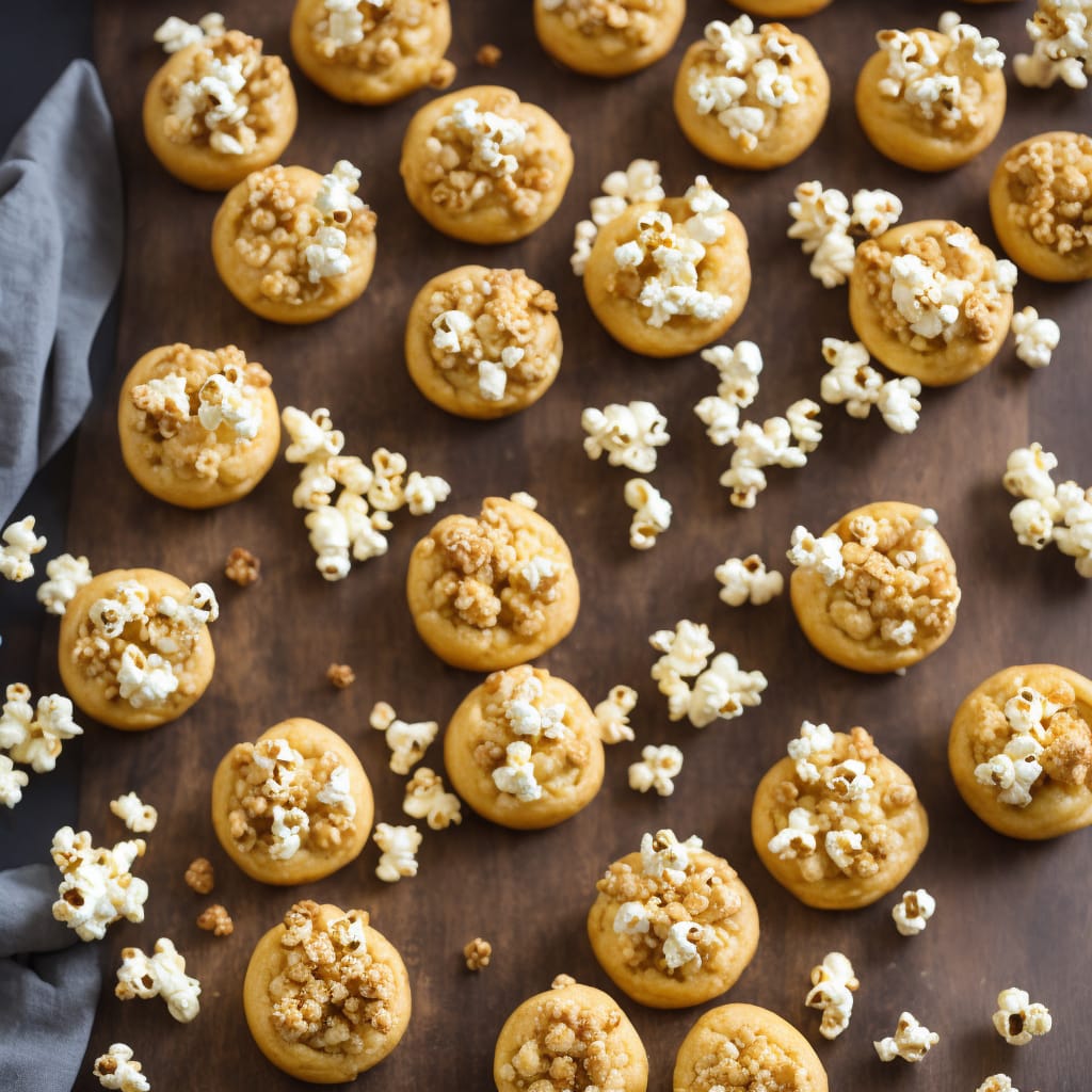 Salted Caramel & Popcorn Crumble Choux Buns