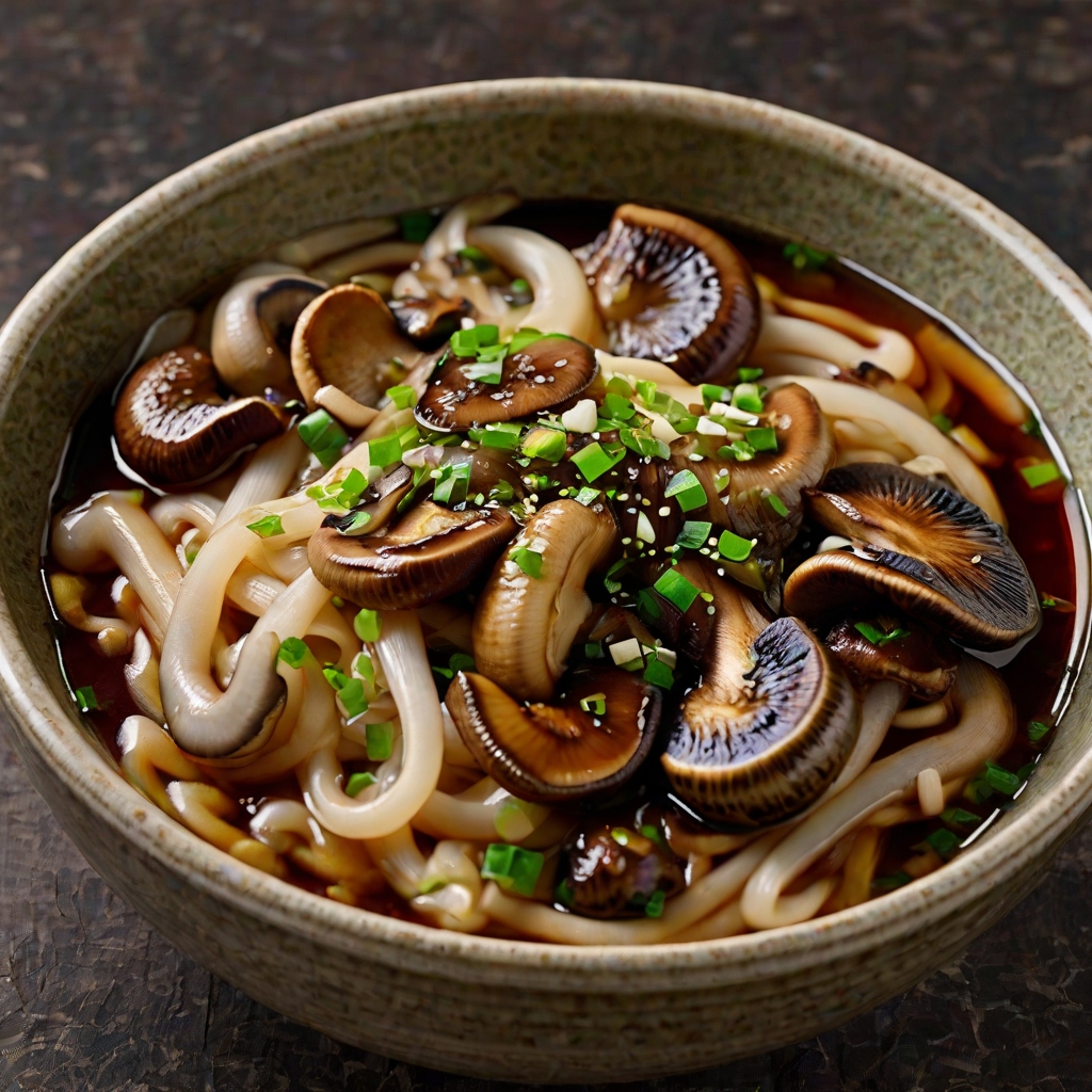 Saucy Miso Mushrooms with Udon Noodles