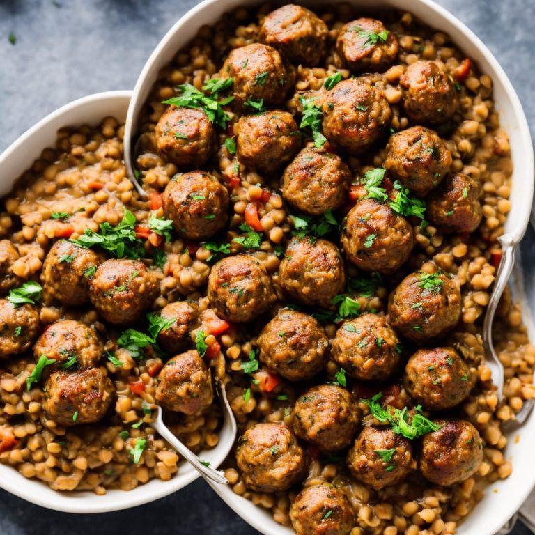 Sausage & fennel meatballs with lentils Recipe