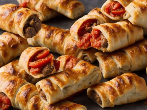 Sausage Roll Twists with Tomato Dip