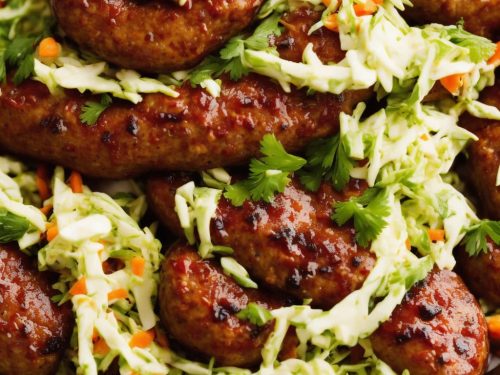 Sausages with Fruity Coleslaw