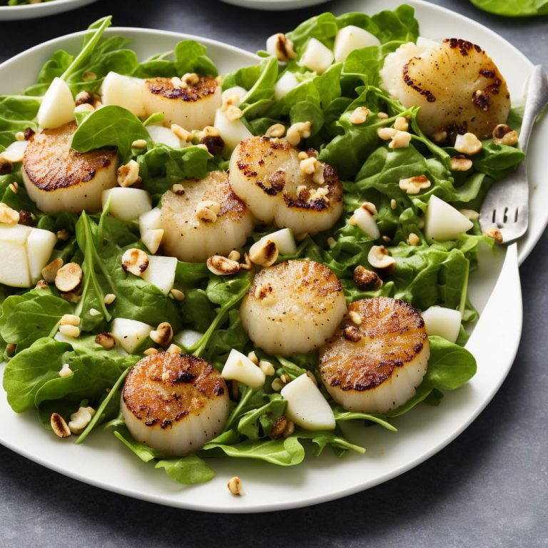Scallop & Apple Salad with Hazelnut Dressing Recipe