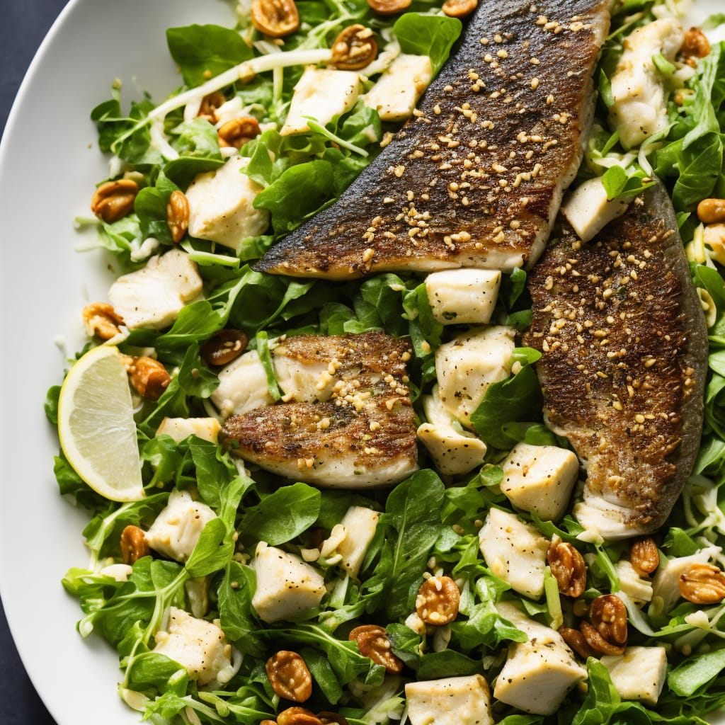 Sea bass & artichoke salad