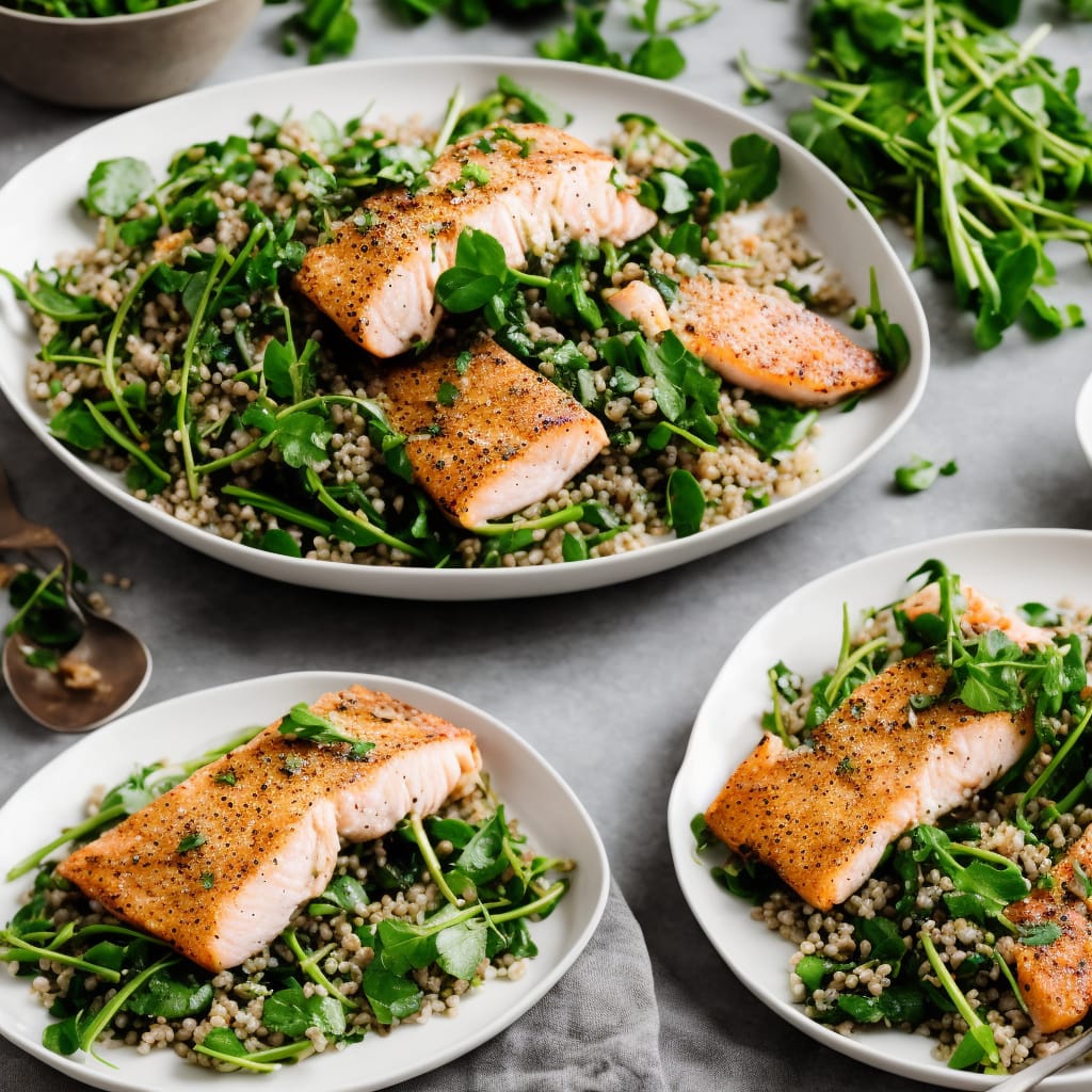 Sea Trout & Buckwheat Salad with Watercress & Asparagus