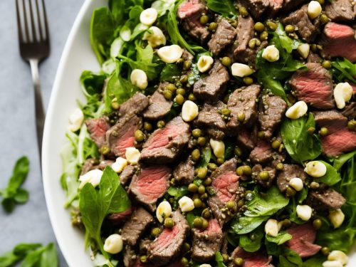 Seared Beef Salad with Capers & Mint