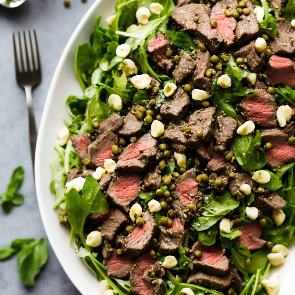 Seared Beef Salad with Capers & Mint