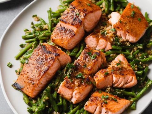 Seared Salmon with Heather Honey Dressing